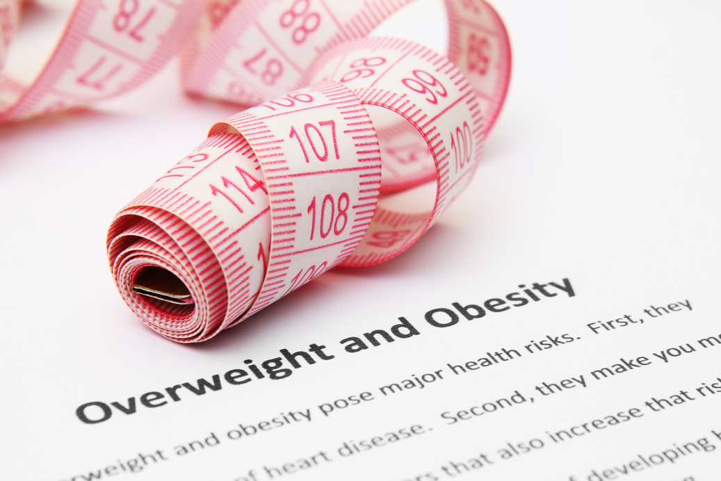 Overweight and Obesity Document with Tape Measure